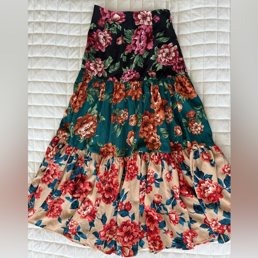 Never Fully Dressed Floral Tiered Maxi Skirt